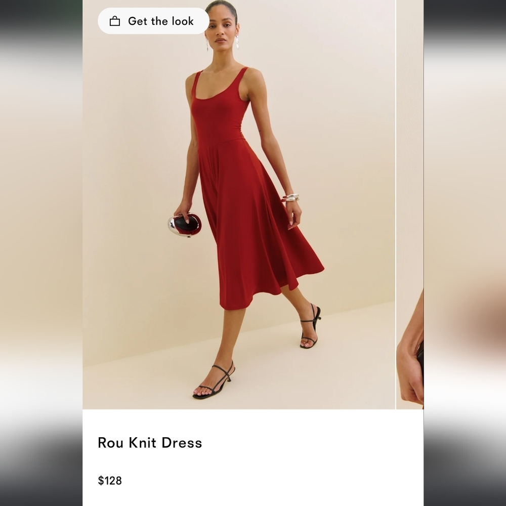 Reformation Rou Knit Dress - Red